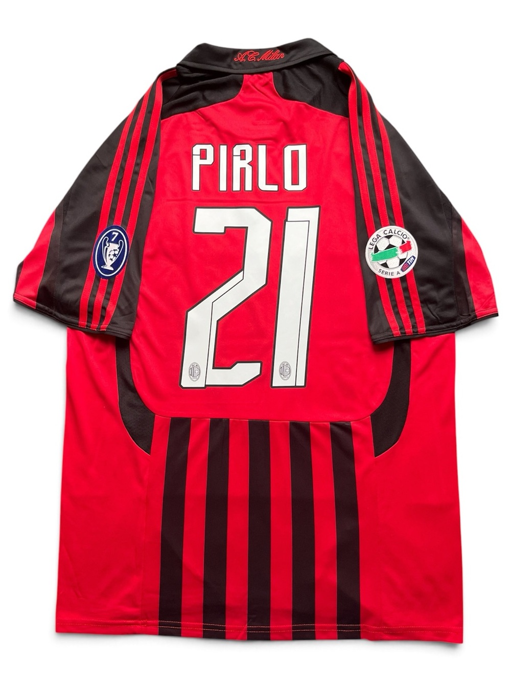 Pirlo #21 Milan Soccer Jersey 2007/2008 Retro Home